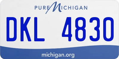 MI license plate DKL4830