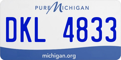 MI license plate DKL4833