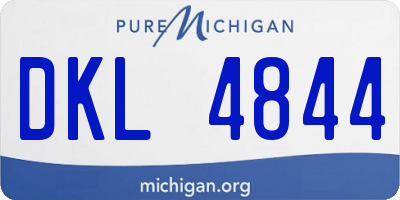 MI license plate DKL4844