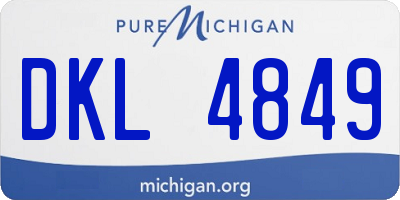 MI license plate DKL4849