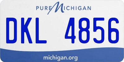 MI license plate DKL4856