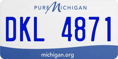 MI license plate DKL4871