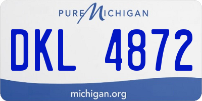 MI license plate DKL4872