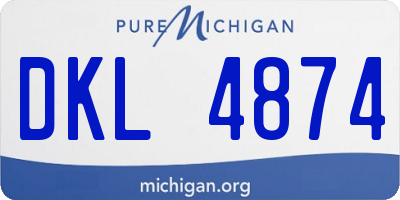 MI license plate DKL4874