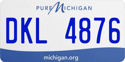 MI license plate DKL4876