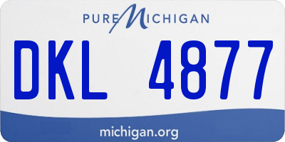 MI license plate DKL4877