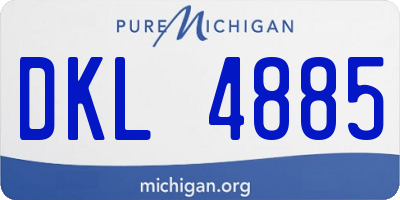 MI license plate DKL4885