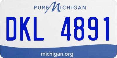 MI license plate DKL4891