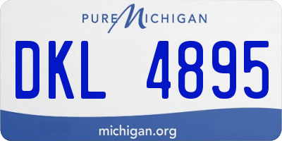 MI license plate DKL4895