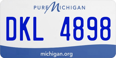 MI license plate DKL4898