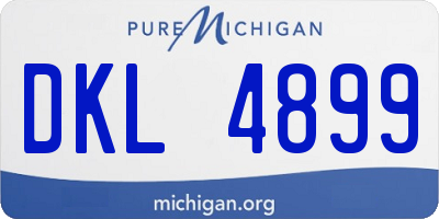 MI license plate DKL4899