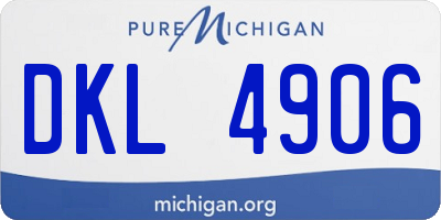 MI license plate DKL4906