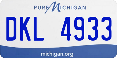 MI license plate DKL4933