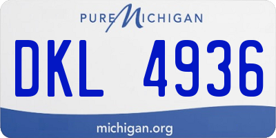 MI license plate DKL4936