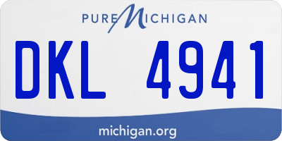 MI license plate DKL4941
