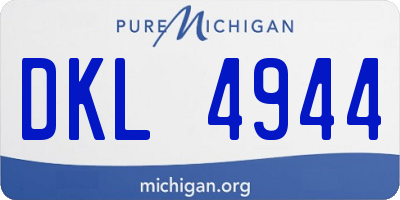 MI license plate DKL4944