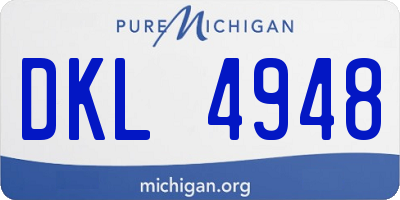 MI license plate DKL4948