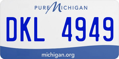 MI license plate DKL4949