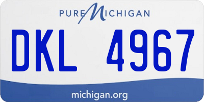 MI license plate DKL4967