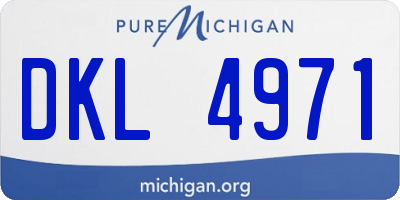 MI license plate DKL4971