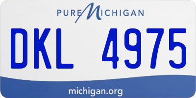MI license plate DKL4975