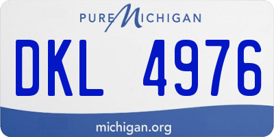 MI license plate DKL4976
