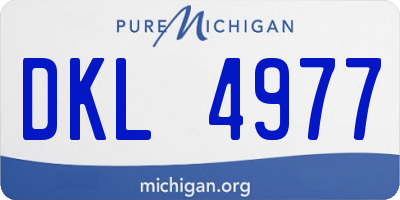 MI license plate DKL4977