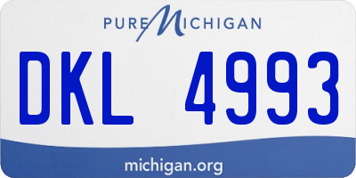 MI license plate DKL4993