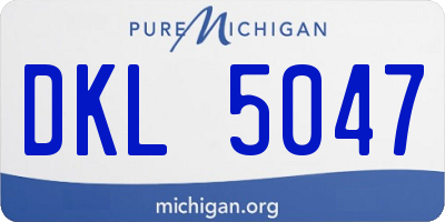 MI license plate DKL5047