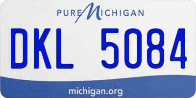 MI license plate DKL5084