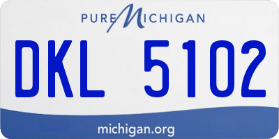 MI license plate DKL5102