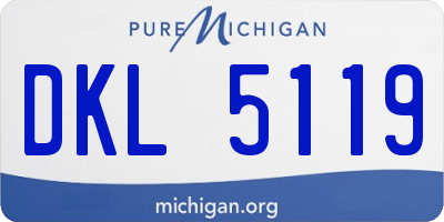 MI license plate DKL5119
