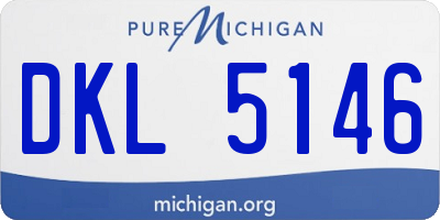 MI license plate DKL5146