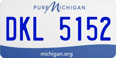 MI license plate DKL5152
