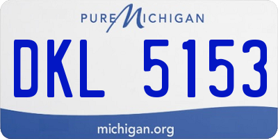 MI license plate DKL5153