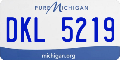 MI license plate DKL5219