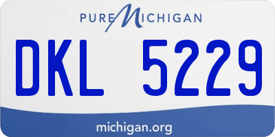 MI license plate DKL5229