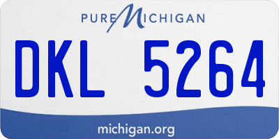 MI license plate DKL5264