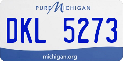 MI license plate DKL5273