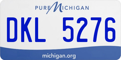 MI license plate DKL5276
