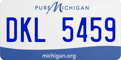 MI license plate DKL5459