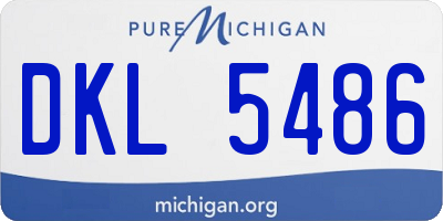 MI license plate DKL5486