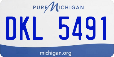 MI license plate DKL5491