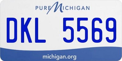 MI license plate DKL5569