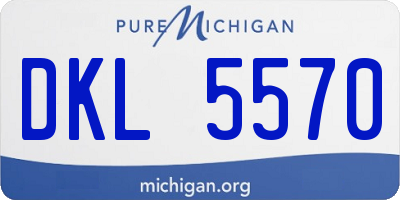 MI license plate DKL5570