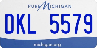 MI license plate DKL5579