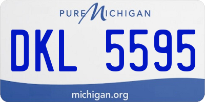 MI license plate DKL5595