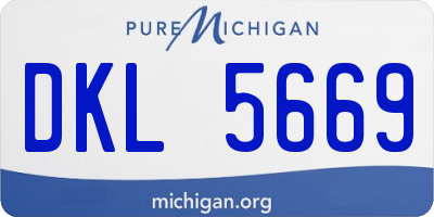 MI license plate DKL5669