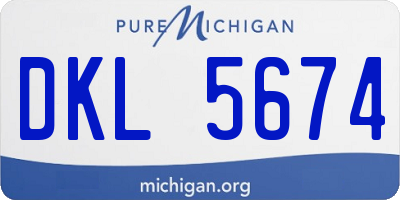 MI license plate DKL5674