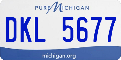MI license plate DKL5677